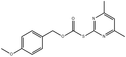 P-METHOXYBENZYL S-(4,6-DIMETHYLPYRIMIDIN-2-YL) THIOCARBONATE Structural