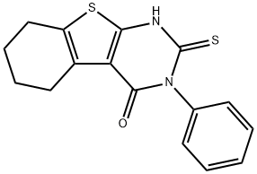 2-MERCAPTO-3-PHENYL-5,6,7,8-TETRAHYDRO-3H-BENZO[4,5]THIENO[2,3-D]PYRIMIDIN-4-ONE Structural