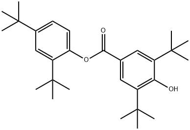 3,5-di-tert-Butyl-4-hydroxybenzoic acid, (2,4-di-tert-butylphenyl) ester,3,5-Bis(tert-butyl)-4-hydroxybenzoic acid 2,4-bis(tert-butyl)phenyl ester