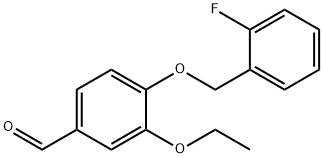 3-ETHOXY-4-(2-FLUORO-BENZYLOXY)-BENZALDEHYDE Structural