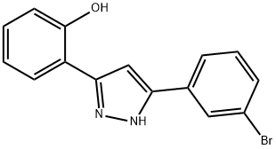 2-[5-(3-bromophenyl)-1H-pyrazol-3-yl]phenol Structural