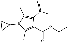 ETHYL 4-ACETYL-1-CYCLOPROPYL-2,5-DIMETHYL-1H-PYRROLE-3-CARBOXYLATE Structural