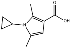 1-CYCLOPROPYL-2,5-DIMETHYL-1H-PYRROLE-3-CARBOXYLIC ACID Structural