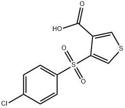 4-[(4-CHLOROPHENYL)SULFONYL]-3-THIOPHENECARBOXYLIC ACID Structural