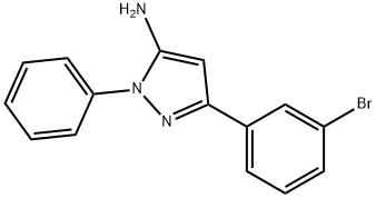 5-(3-BROMO-PHENYL)-2-PHENYL-2H-PYRAZOL-3-YLAMINE Structural