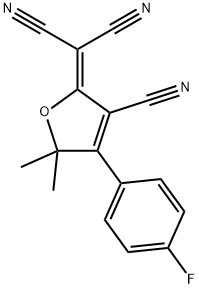 2-[3-CYANO-4-(4-FLUOROPHENYL)-5,5-DIMETHYL-5H-FURAN-2-YLIDENE]MALONONITRILE Structural