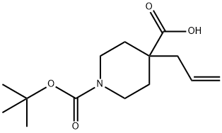 1,4-Piperidinedicarboxylic acid, 4-(2-propen-1-yl)-, 1-(1,1-dimethylethyl) ester Structural