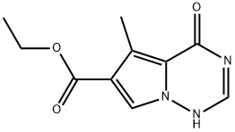 Pyrrolo[2,1-f][1,2,4]triazine-6-carboxylic acid, 1,4-dihydro-5-methyl-4-oxo-, ethyl ester Structural