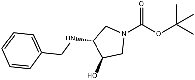 (3R,4R)-N-Boc-3-(benzylamino)-4-hydroxypyrrolidine Structural