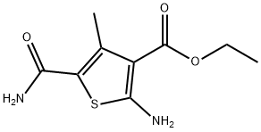 2-AMINO-5-CARBAMOYL-4-METHYL-THIOPHENE-3-CARBOXYLIC ACID ETHYL ESTER Structural