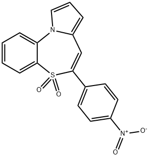 6-(p-Nitrophenyl)pyrrolo[2,1-d][1,5]benzothiazepine 5,5-dioxide