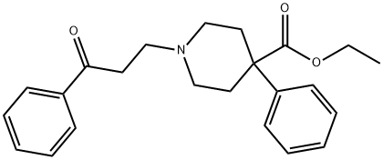 ethyl 1-(3-oxo-3-phenylpropyl)-4-phenylpiperidine-4-carboxylate Structural