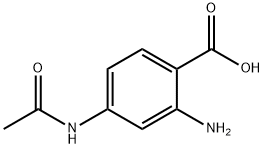 4-acetylamino-2-aminobenzoic acid Structural