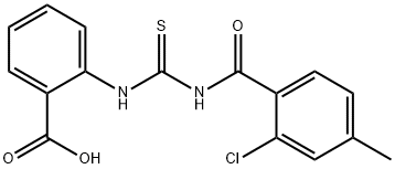 2-[[[(2-CHLORO-4-METHYLBENZOYL)AMINO]THIOXOMETHYL]AMINO]-BENZOIC ACID Structural