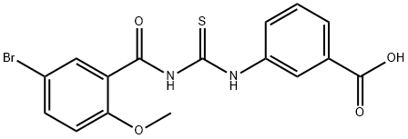 3-[[[(5-BROMO-2-METHOXYBENZOYL)AMINO]THIOXOMETHYL]AMINO]-BENZOIC ACID