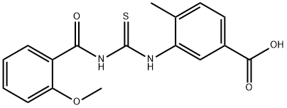 3-[[[(2-METHOXYBENZOYL)AMINO]THIOXOMETHYL]AMINO]-4-METHYL-BENZOIC ACID