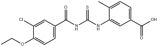 3-[[[(3-CHLORO-4-ETHOXYBENZOYL)AMINO]THIOXOMETHYL]AMINO]-4-METHYL-BENZOIC ACID Structural