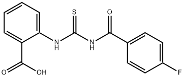 2-[[[(4-FLUOROBENZOYL)AMINO]THIOXOMETHYL]AMINO]-BENZOIC ACID