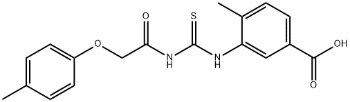 4-METHYL-3-[[[[(4-METHYLPHENOXY)ACETYL]AMINO]THIOXOMETHYL]AMINO]-BENZOIC ACID