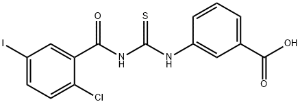 3-[[[(2-CHLORO-5-IODOBENZOYL)AMINO]THIOXOMETHYL]AMINO]-BENZOIC ACID