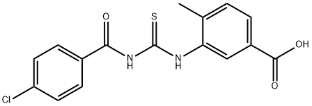 3-[[[(4-CHLOROBENZOYL)AMINO]THIOXOMETHYL]AMINO]-4-METHYL-BENZOIC ACID