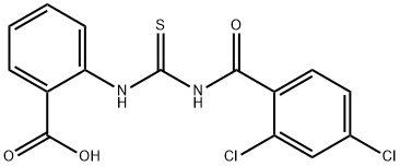 2-[[[(2,4-DICHLOROBENZOYL)AMINO]THIOXOMETHYL]AMINO]-BENZOIC ACID Structural