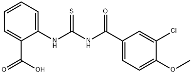 2-[[[(3-CHLORO-4-METHOXYBENZOYL)AMINO]THIOXOMETHYL]AMINO]-BENZOIC ACID