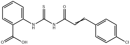 2-[[[[3-(4-CHLOROPHENYL)-1-OXO-2-PROPENYL]AMINO]THIOXOMETHYL]AMINO]-BENZOIC ACID