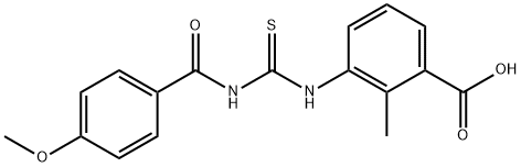 3-[[[(4-METHOXYBENZOYL)AMINO]THIOXOMETHYL]AMINO]-2-METHYL-BENZOIC ACID