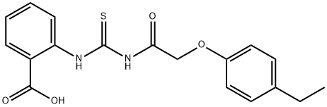 2-[[[[(4-ETHYLPHENOXY)ACETYL]AMINO]THIOXOMETHYL]AMINO]-BENZOIC ACID