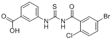 3-[[[(5-BROMO-2-CHLOROBENZOYL)AMINO]THIOXOMETHYL]AMINO]-BENZOIC ACID