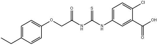 2-CHLORO-5-[[[[(4-ETHYLPHENOXY)ACETYL]AMINO]THIOXOMETHYL]AMINO]-BENZOIC ACID