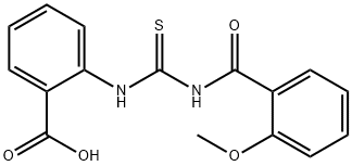 2-[[[(2-METHOXYBENZOYL)AMINO]THIOXOMETHYL]AMINO]-BENZOIC ACID Structural