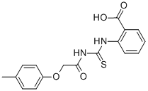 2-[[[[(4-METHYLPHENOXY)ACETYL]AMINO]THIOXOMETHYL]AMINO]-BENZOIC ACID Structural