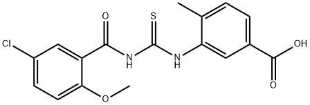 3-[[[(5-CHLORO-2-METHOXYBENZOYL)AMINO]THIOXOMETHYL]AMINO]-4-METHYL-BENZOIC ACID