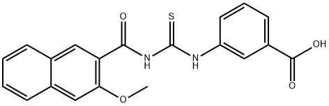 3-[[[[(3-METHOXY-2-NAPHTHALENYL)CARBONYL]AMINO]THIOXOMETHYL]AMINO]-BENZOIC ACID