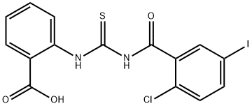 2-[[[(2-CHLORO-5-IODOBENZOYL)AMINO]THIOXOMETHYL]AMINO]-BENZOIC ACID