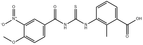 3-[[[(4-METHOXY-3-NITROBENZOYL)AMINO]THIOXOMETHYL]AMINO]-2-METHYL-BENZOIC ACID Structural