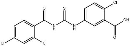 2-CHLORO-5-[[[(2,4-DICHLOROBENZOYL)AMINO]THIOXOMETHYL]AMINO]-BENZOIC ACID