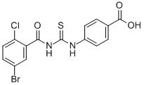 4-[[[(5-BROMO-2-CHLOROBENZOYL)AMINO]THIOXOMETHYL]AMINO]-BENZOIC ACID