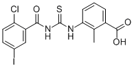 3-[[[(2-CHLORO-5-IODOBENZOYL)AMINO]THIOXOMETHYL]AMINO]-2-METHYL-BENZOIC ACID