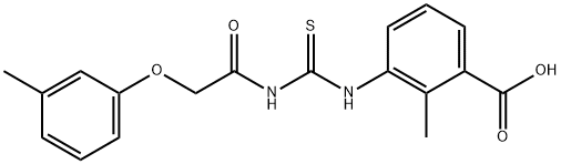 2-METHYL-3-[[[[(3-METHYLPHENOXY)ACETYL]AMINO]THIOXOMETHYL]AMINO]-BENZOIC ACID