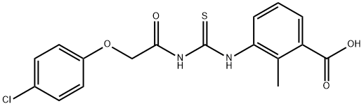 3-[[[[(4-CHLOROPHENOXY)ACETYL]AMINO]THIOXOMETHYL]AMINO]-2-METHYL-BENZOIC ACID Structural