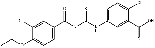 2-CHLORO-5-[[[(3-CHLORO-4-ETHOXYBENZOYL)AMINO]THIOXOMETHYL]AMINO]-BENZOIC ACID