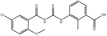 3-[[[(5-CHLORO-2-METHOXYBENZOYL)AMINO]THIOXOMETHYL]AMINO]-2-METHYL-BENZOIC ACID