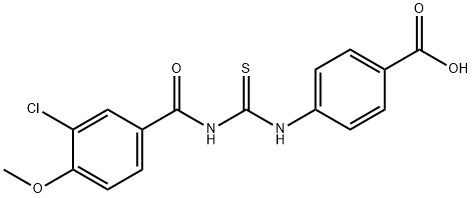 4-[[[(3-CHLORO-4-METHOXYBENZOYL)AMINO]THIOXOMETHYL]AMINO]-BENZOIC ACID Structural