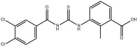 3-[[[(3,4-DICHLOROBENZOYL)AMINO]THIOXOMETHYL]AMINO]-2-METHYL-BENZOIC ACID Structural