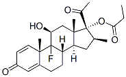 9-fluoro-11beta,17-dihydroxy-16beta-methylpregna-1,4-diene-3,20-dione 17-propionate  Structural