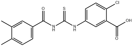 2-CHLORO-5-[[[(3,4-DIMETHYLBENZOYL)AMINO]THIOXOMETHYL]AMINO]-BENZOIC ACID