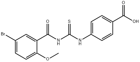 4-[[[(5-BROMO-2-METHOXYBENZOYL)AMINO]THIOXOMETHYL]AMINO]-BENZOIC ACID Structural